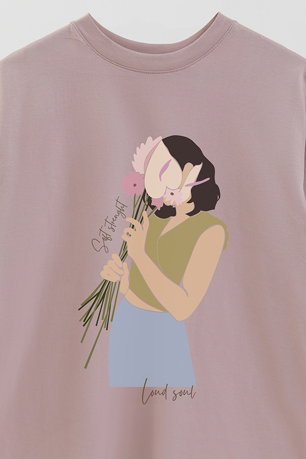 REMERA OVER ESTAMPADA LOUD SOUL