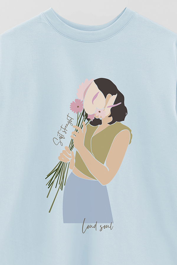 REMERA OVER ESTAMPADA LOUD SOUL