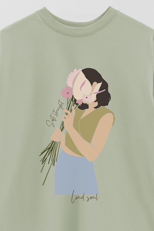REMERA OVER ESTAMPADA LOUD SOUL