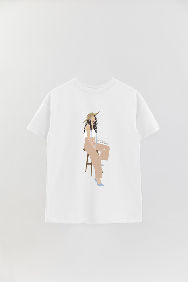 REMERA OVER ESTAMPADA HER SILENCE SPEAKS