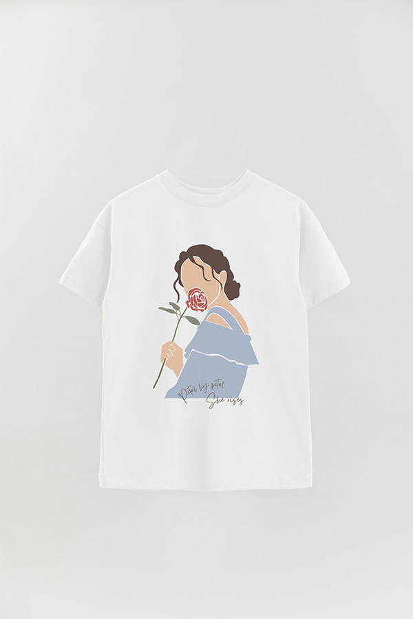 REMERA OVER ESTAMPADA PETAL BY PETAL