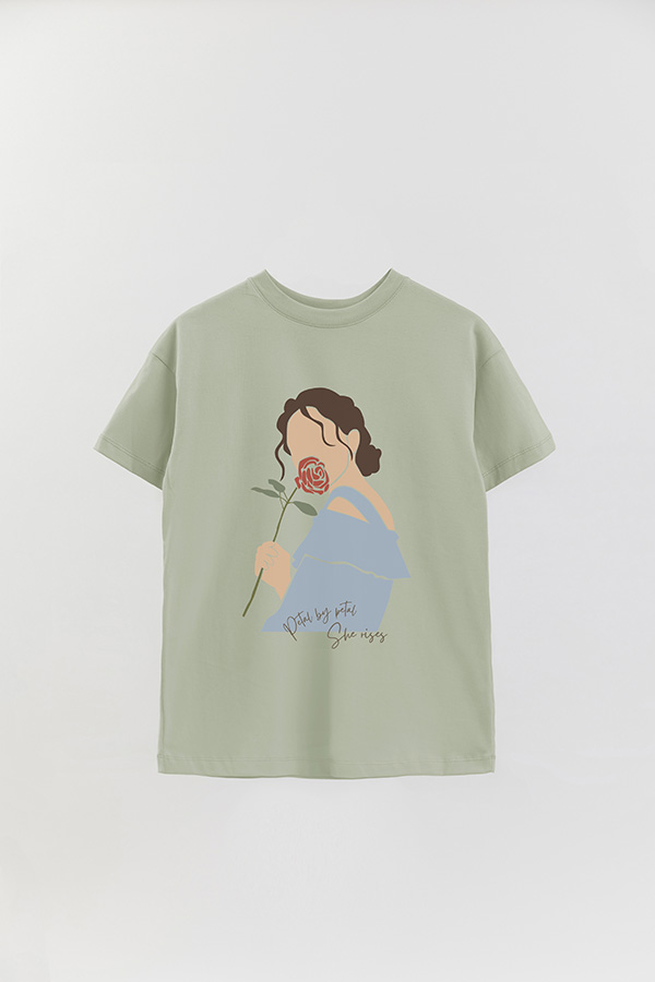 REMERA OVER ESTAMPADA PETAL BY PETAL