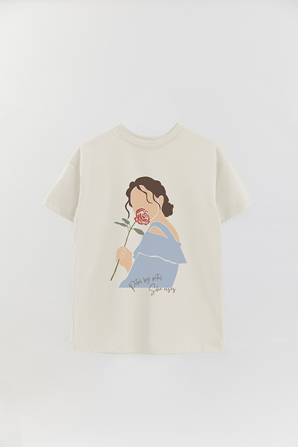 REMERA OVER ESTAMPADA PETAL BY PETAL