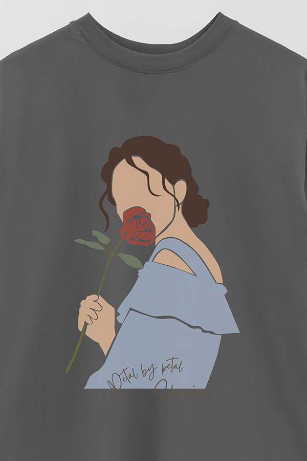 REMERA OVER ESTAMPADA PETAL BY PETAL