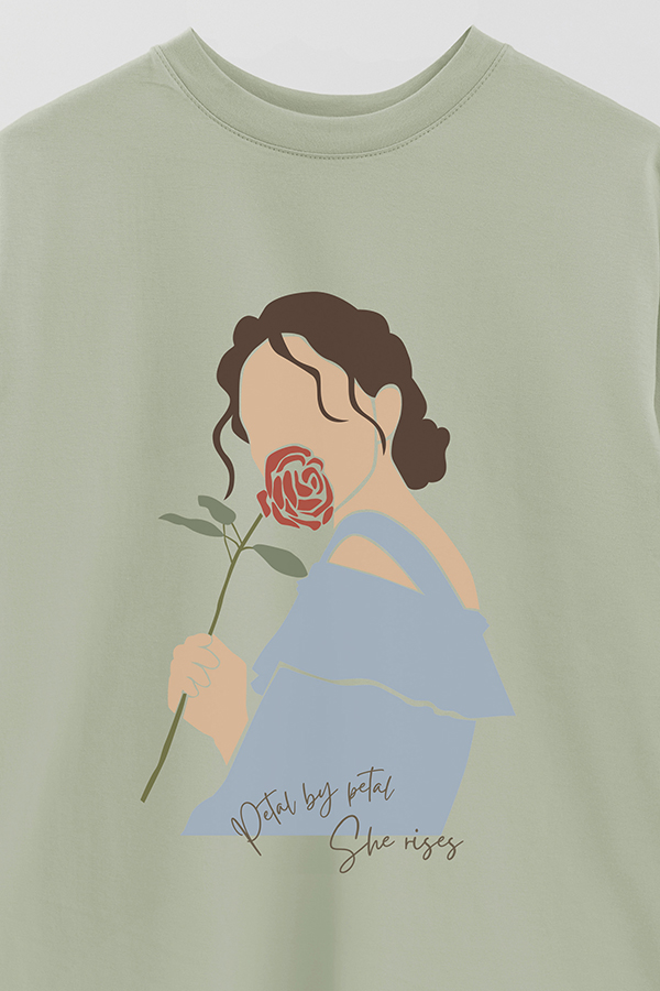 REMERA OVER ESTAMPADA PETAL BY PETAL