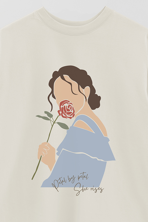 REMERA OVER ESTAMPADA PETAL BY PETAL