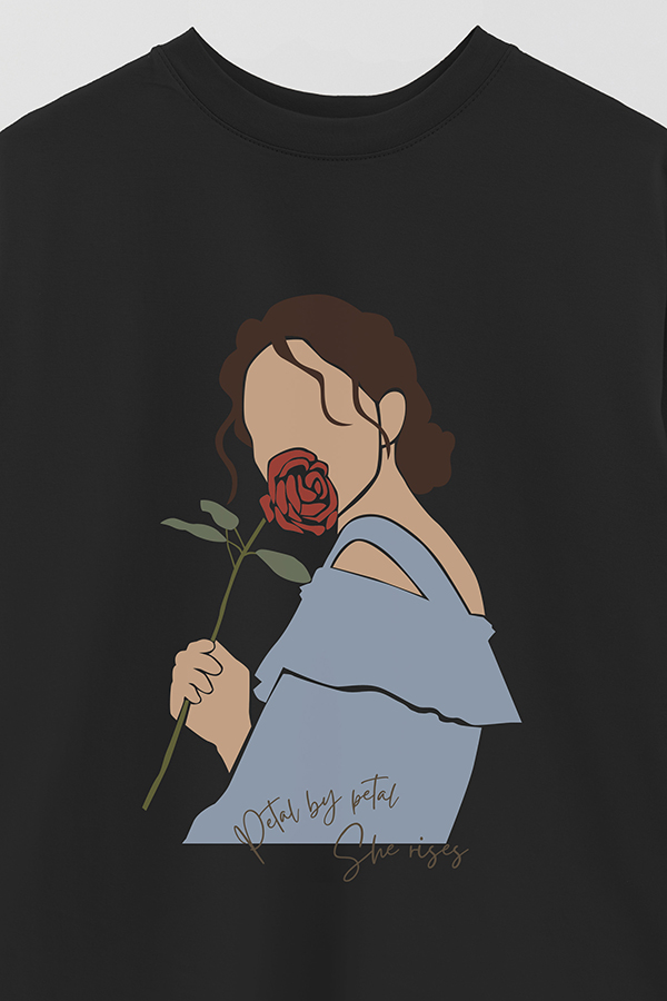 REMERA OVER ESTAMPADA PETAL BY PETAL