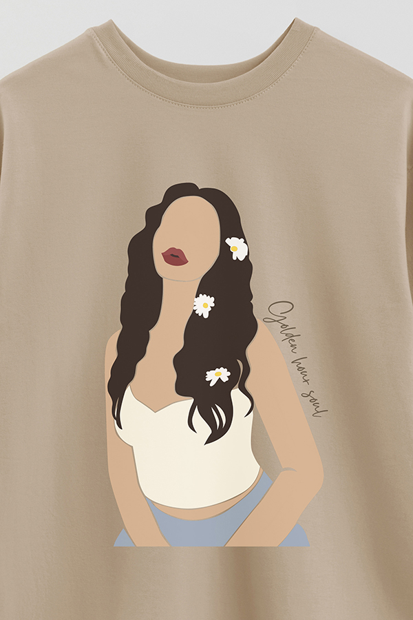 REMERA OVER ESTAMPADA GOLDEN HOUR