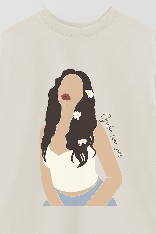 REMERA OVER ESTAMPADA GOLDEN HOUR