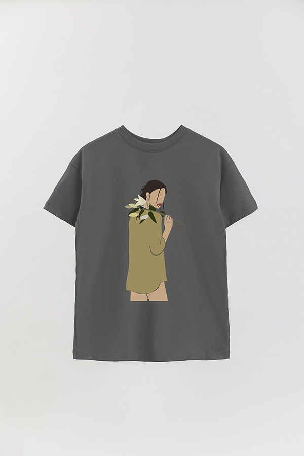 REMERA OVER ESTAMPADA FLORAL PEACE