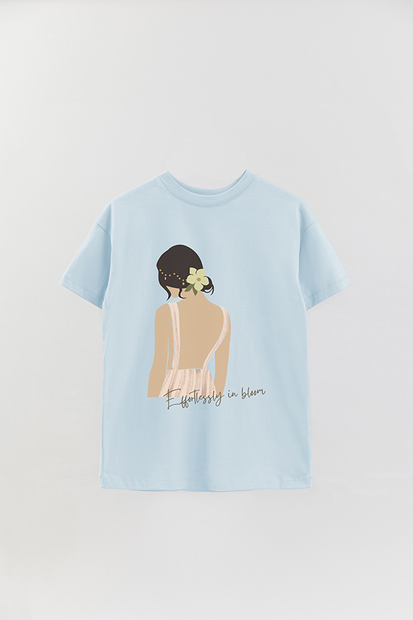 REMERA OVER ESTAMPADA EFFORTLESSLY IN BLOOM
