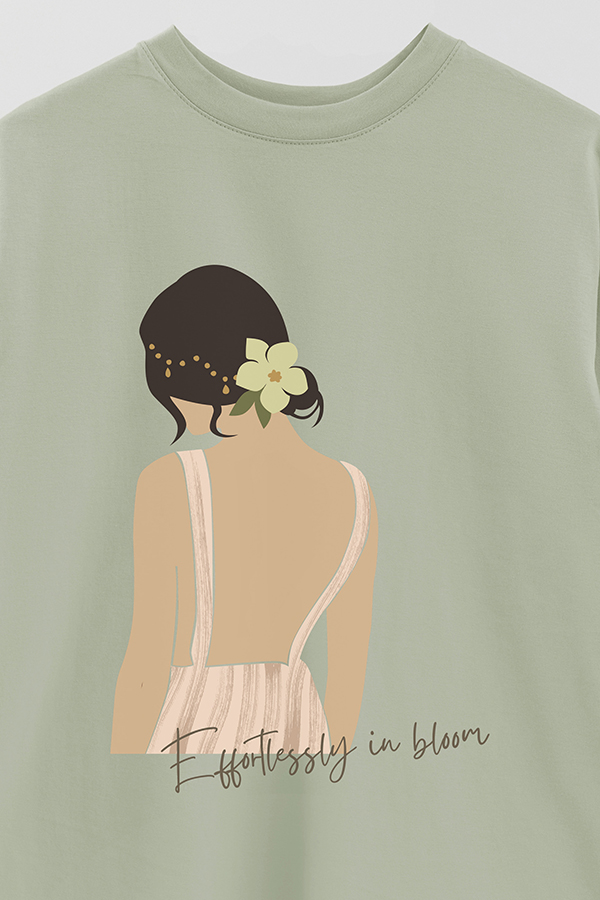 REMERA OVER ESTAMPADA EFFORTLESSLY IN BLOOM