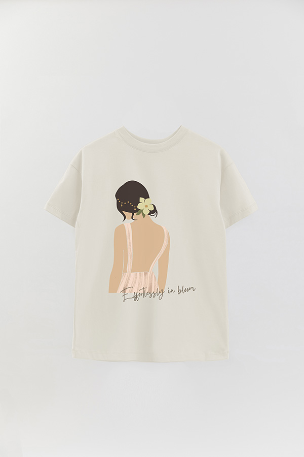 REMERA OVER ESTAMPADA EFFORTLESSLY IN BLOOM