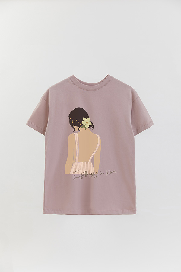 REMERA OVER ESTAMPADA EFFORTLESSLY IN BLOOM