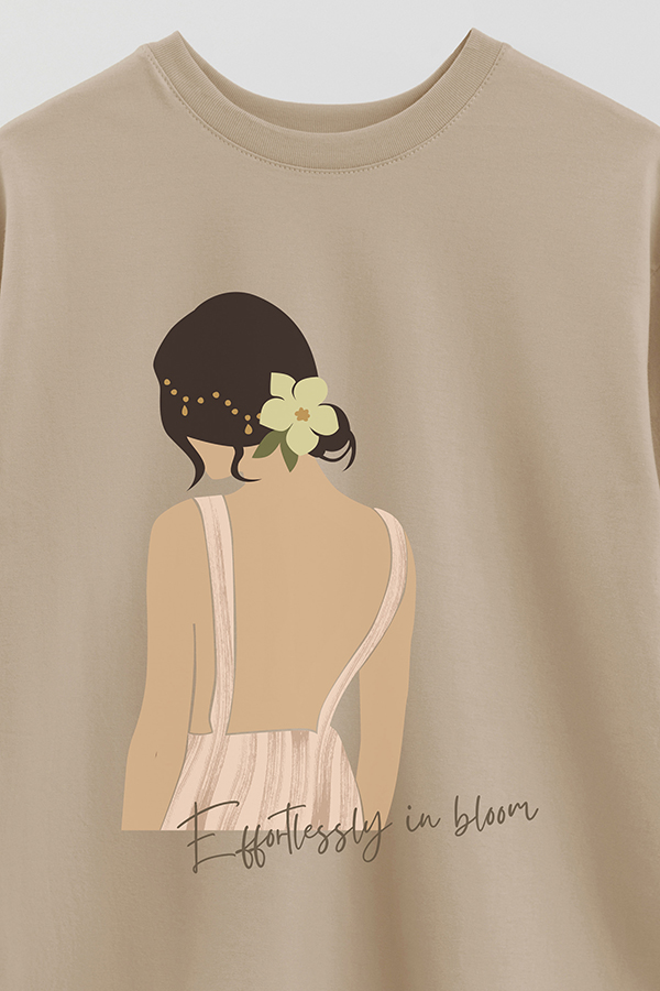 REMERA OVER ESTAMPADA EFFORTLESSLY IN BLOOM