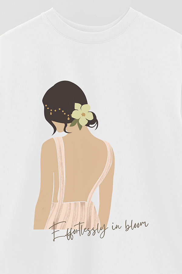 REMERA OVER ESTAMPADA EFFORTLESSLY IN BLOOM