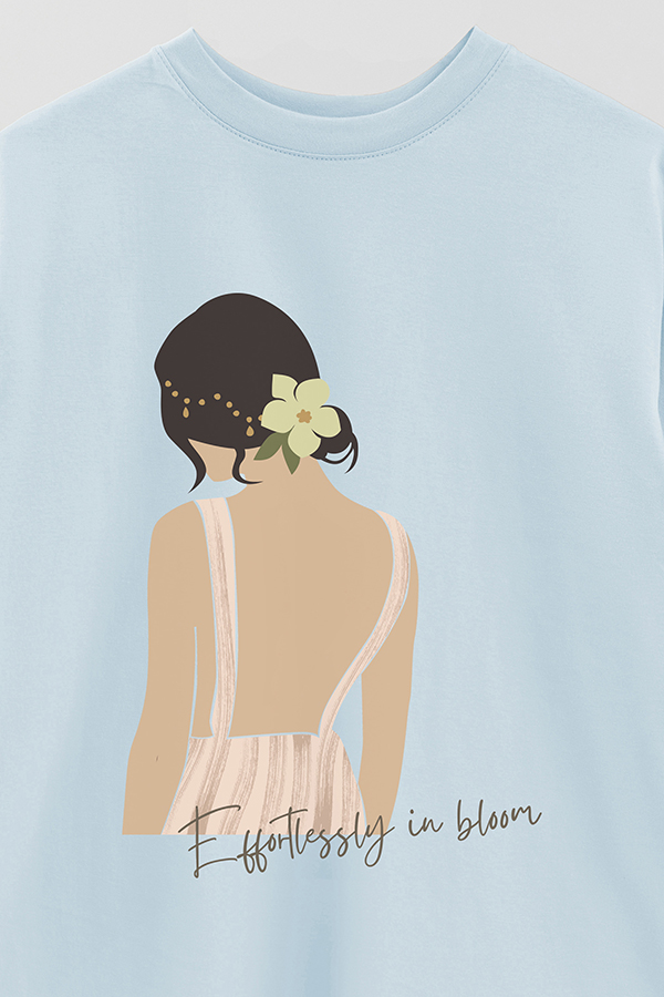 REMERA OVER ESTAMPADA EFFORTLESSLY IN BLOOM