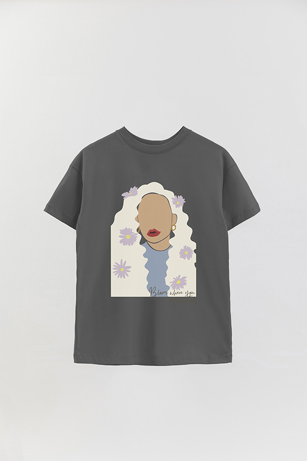 REMERA OVER ESTAMPADA BLOOM WHERE YOU ARE