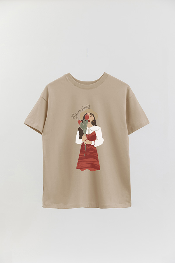 REMERA OVER ESTAMPADA BLOOM SLOWLY