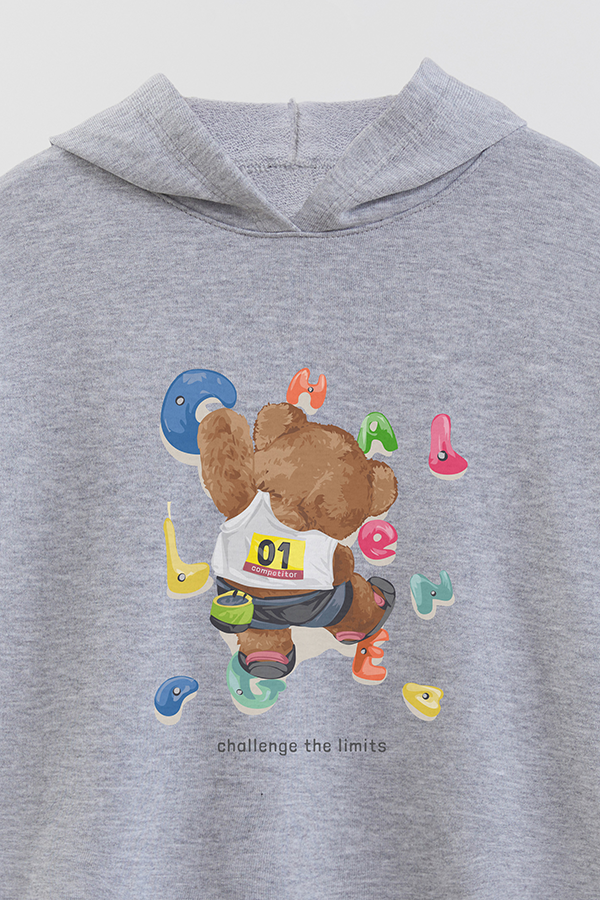 HOODIE RUSTICO KIDS TEDDY CHALLENGE THE LIMITS