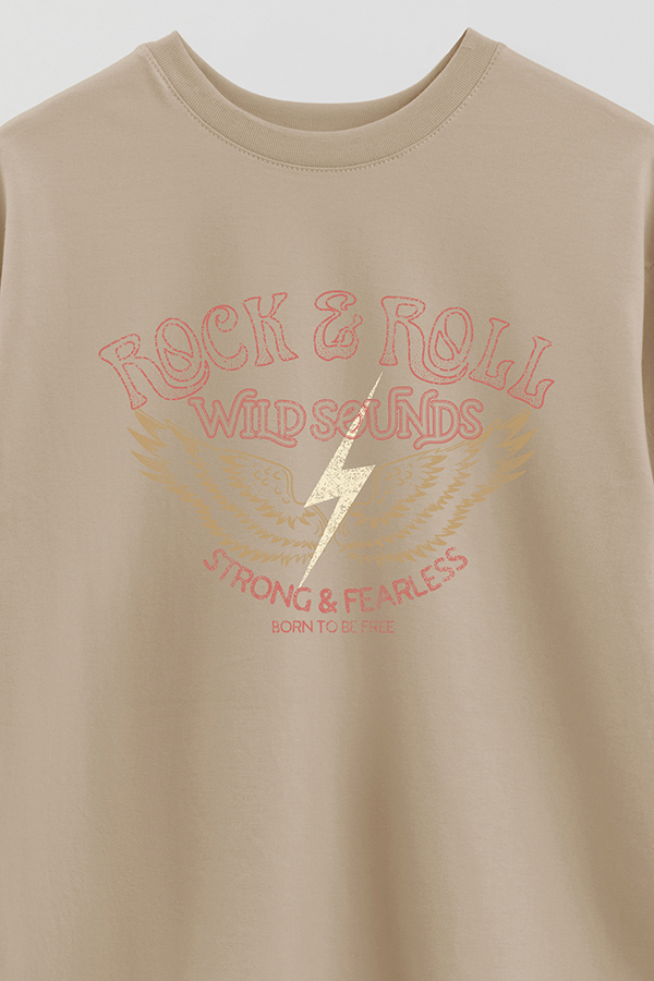 REMERA OVER ESTAMPADA WILD SOUNDS