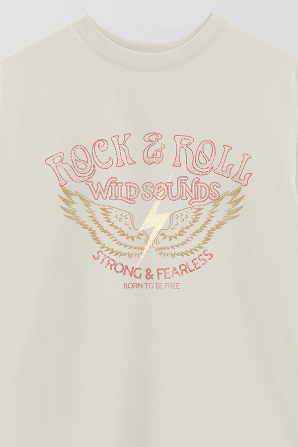 REMERA OVER ESTAMPADA WILD SOUNDS