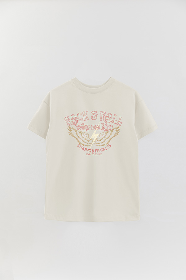 REMERA OVER ESTAMPADA WILD SOUNDS