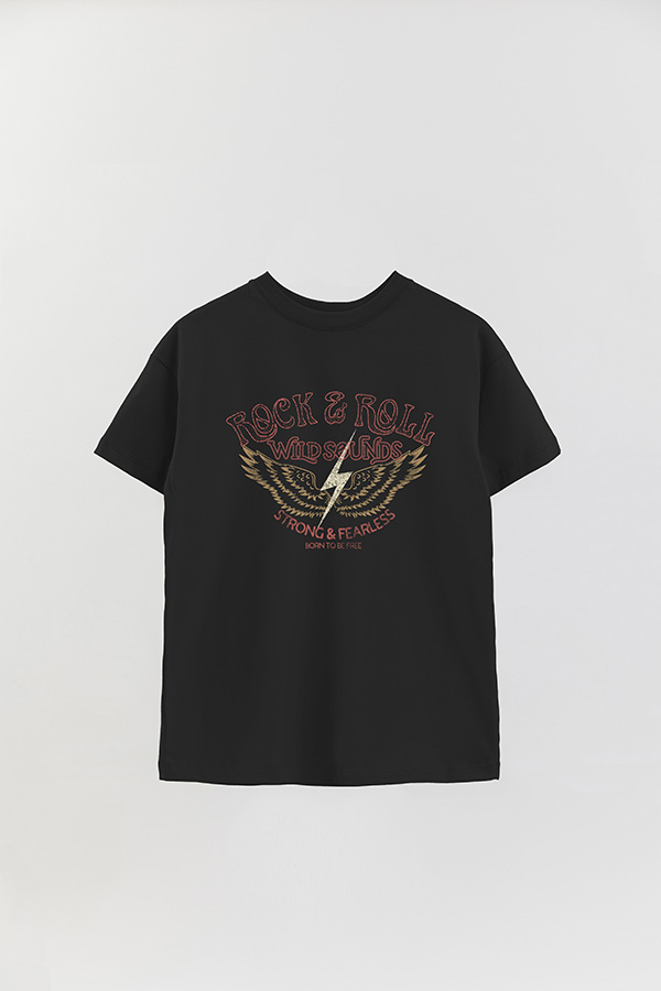REMERA OVER ESTAMPADA WILD SOUNDS