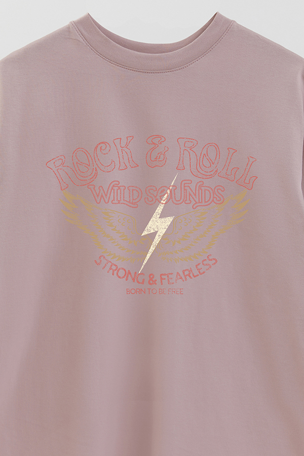 REMERA OVER ESTAMPADA WILD SOUNDS