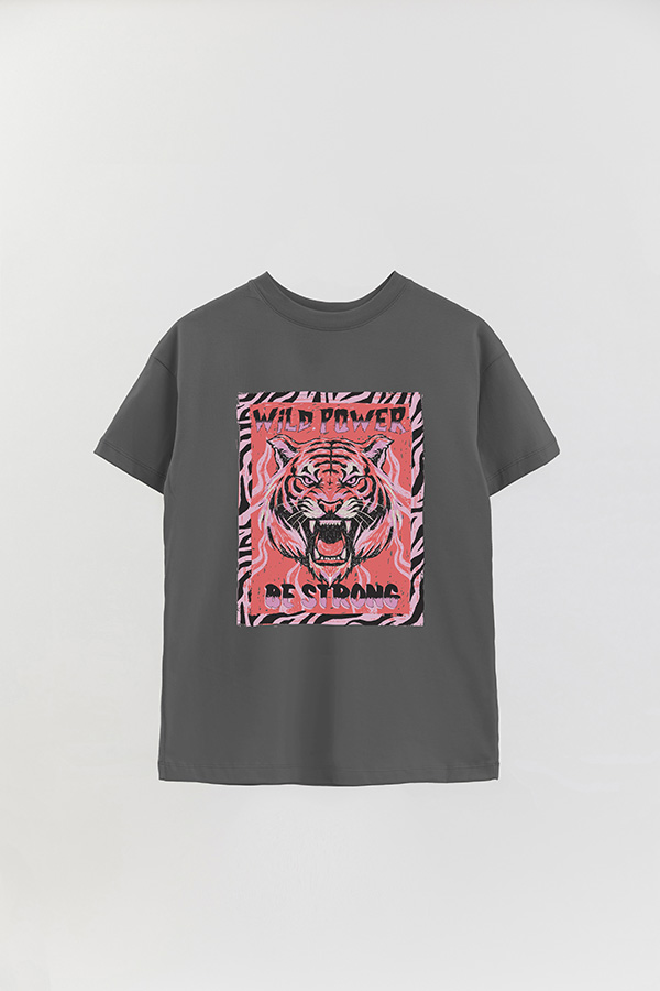 REMERA OVER ESTAMPADA WILD POWER