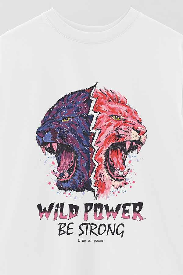 REMERA OVER ESTAMPADA WILD POWER 1