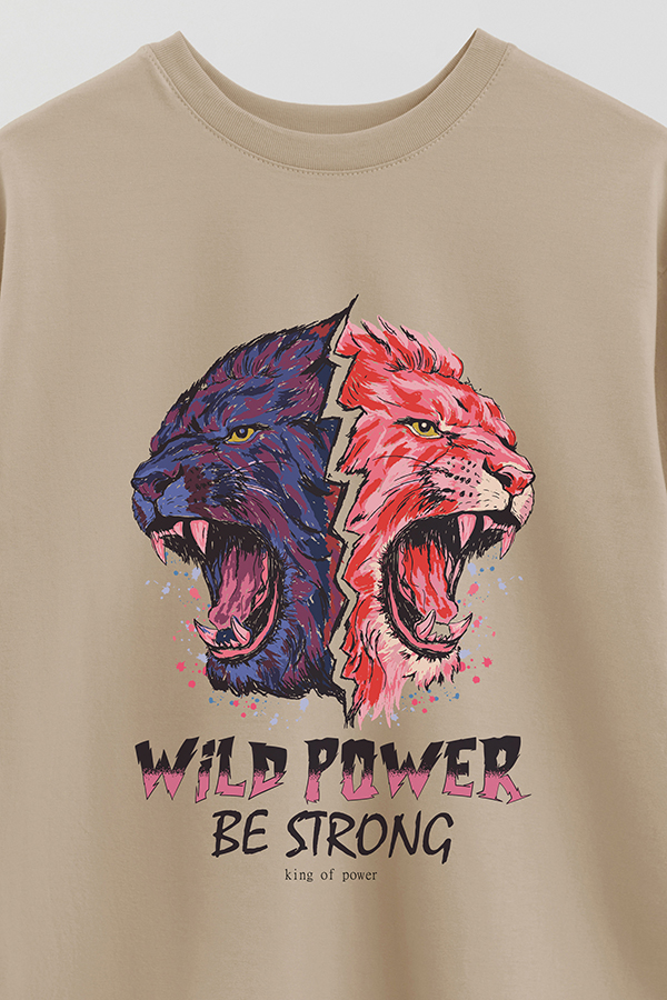 REMERA OVER ESTAMPADA WILD POWER 1