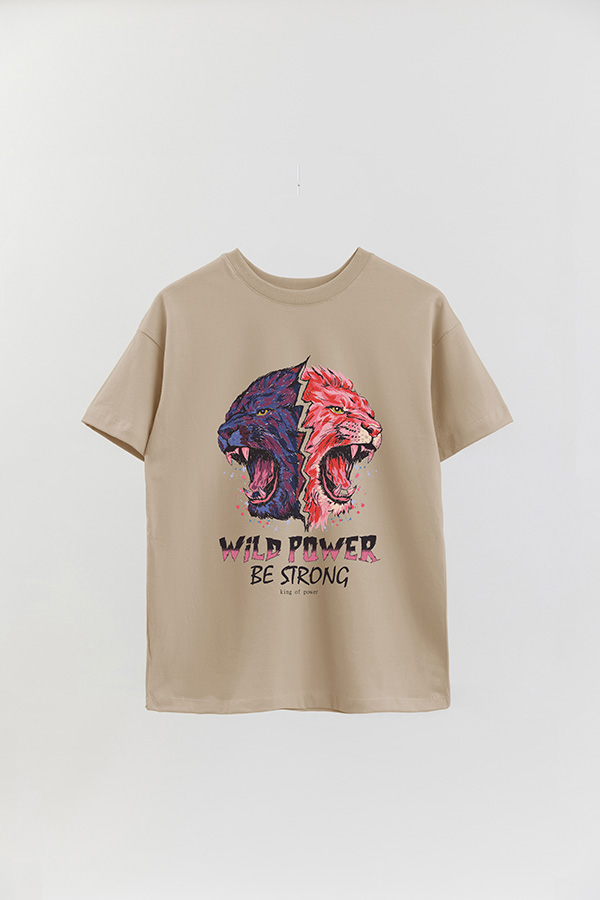 REMERA OVER ESTAMPADA WILD POWER 1