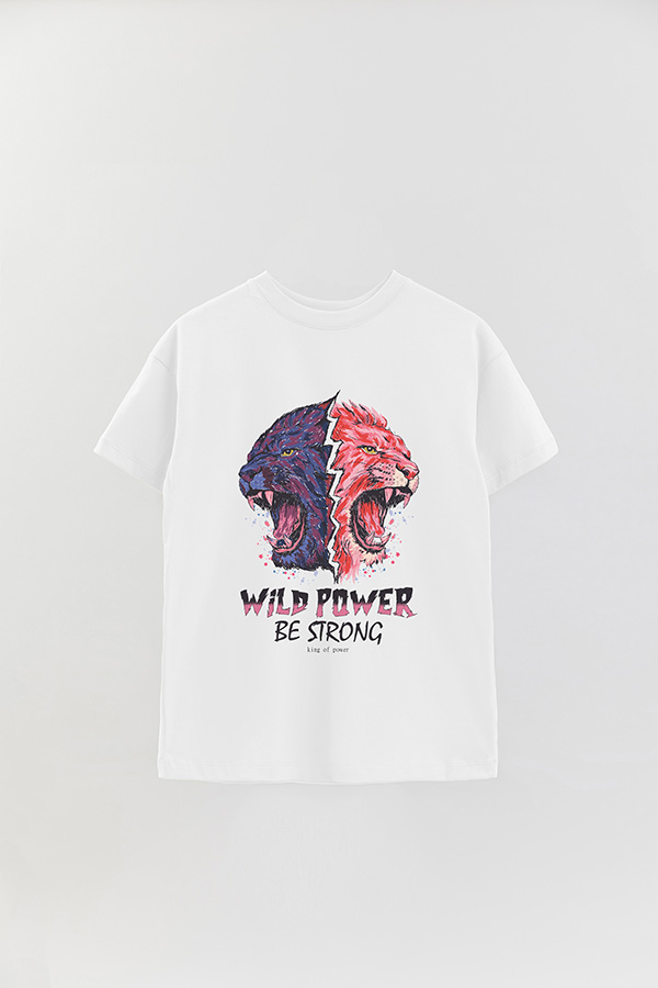 REMERA OVER ESTAMPADA WILD POWER 1
