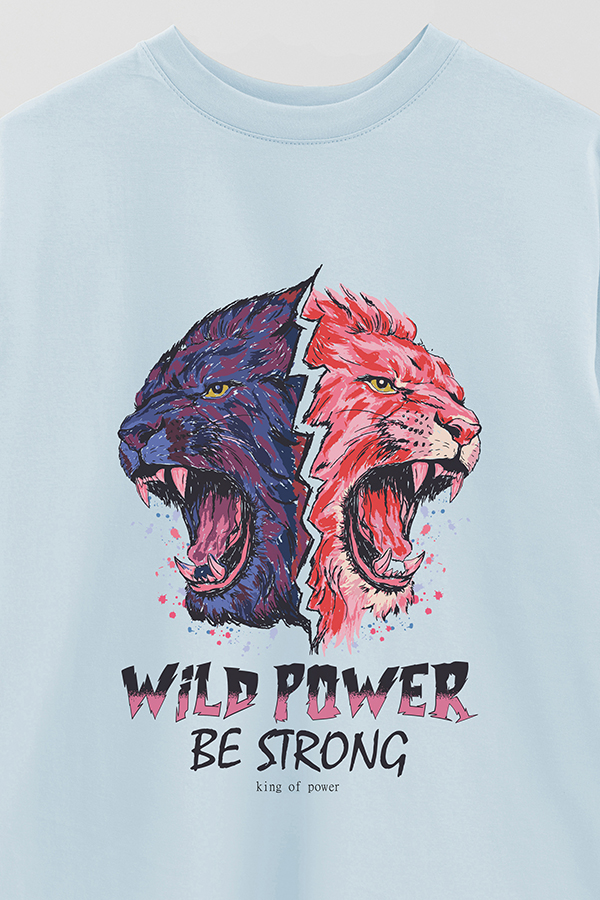 REMERA OVER ESTAMPADA WILD POWER 1