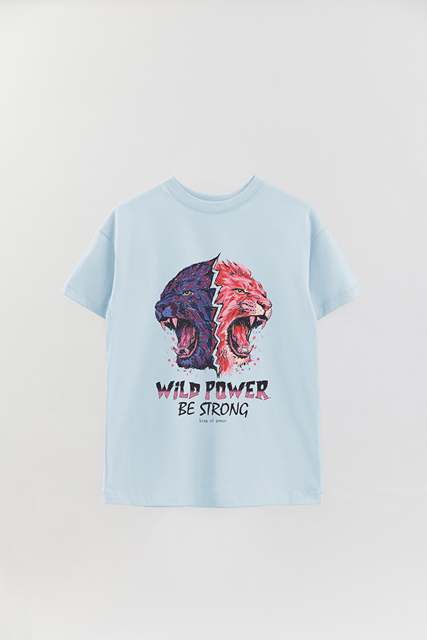 REMERA OVER ESTAMPADA WILD POWER 1