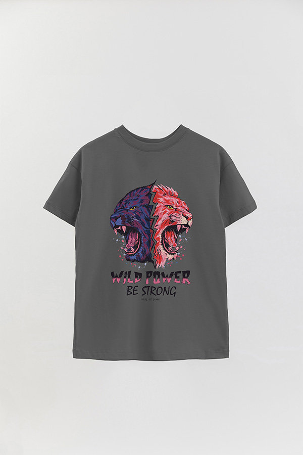 REMERA OVER ESTAMPADA WILD POWER 1