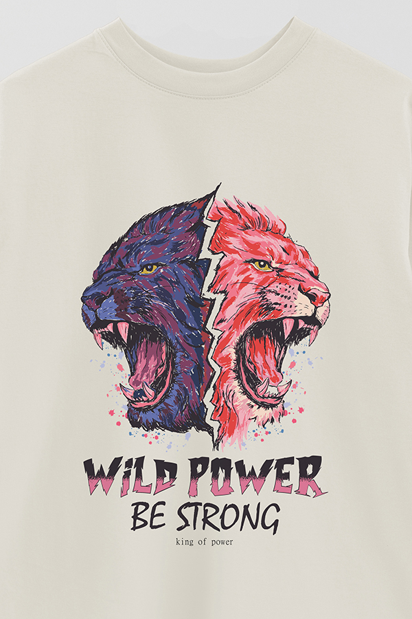 REMERA OVER ESTAMPADA WILD POWER 1