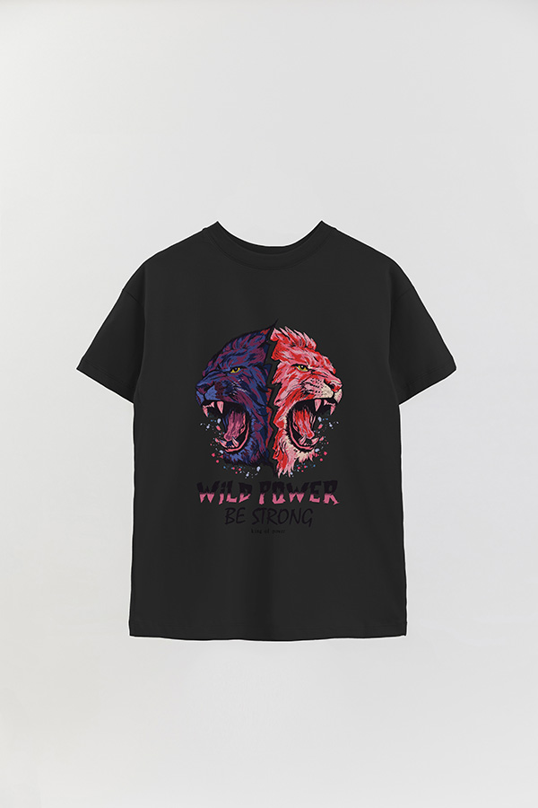 REMERA OVER ESTAMPADA WILD POWER 1