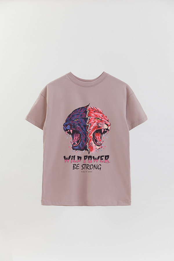 REMERA OVER ESTAMPADA WILD POWER 1
