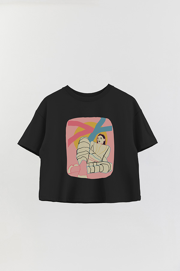 REMERA CROP ESTAMPADA ART 262