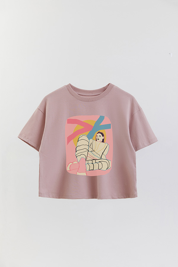 REMERA CROP ESTAMPADA ART 262