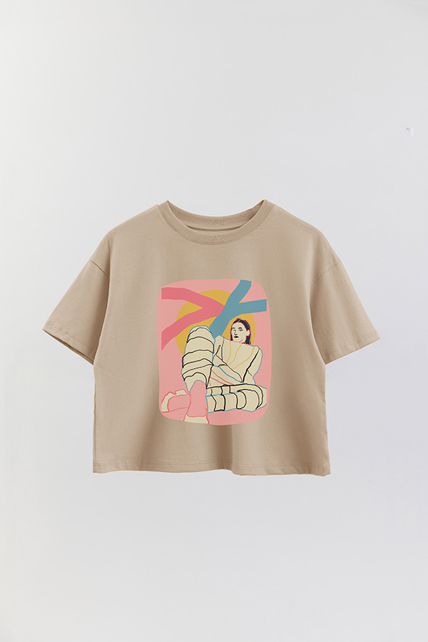 REMERA CROP ESTAMPADA ART 262