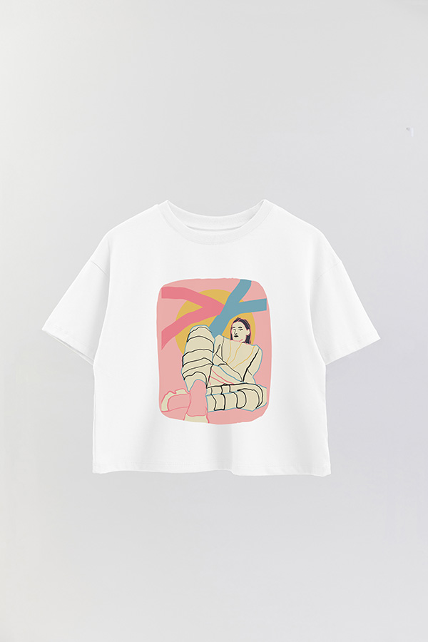 REMERA CROP ESTAMPADA ART 262