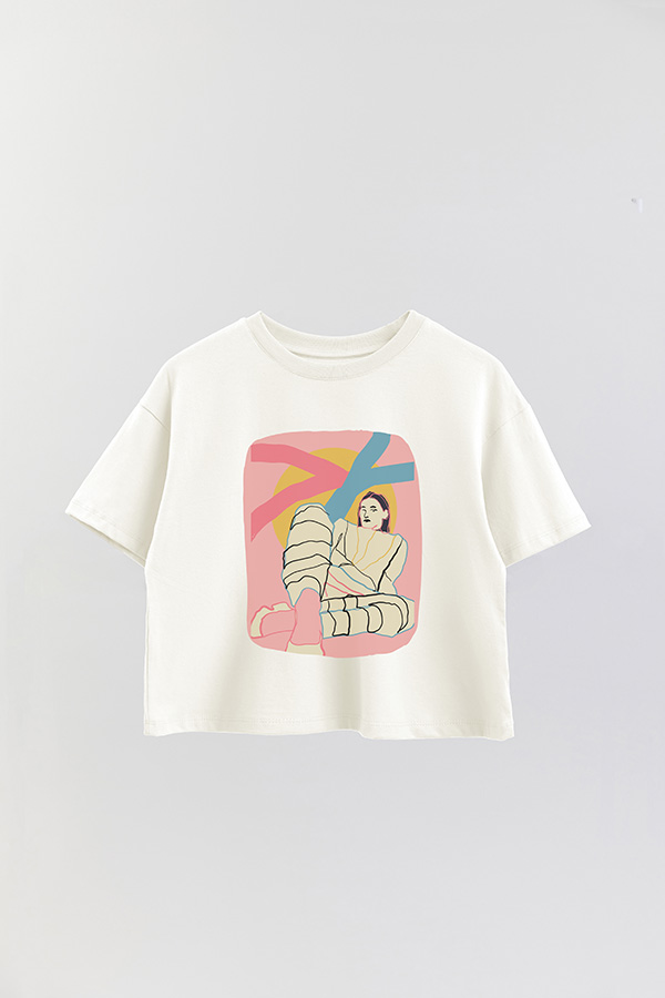 REMERA CROP ESTAMPADA ART 262