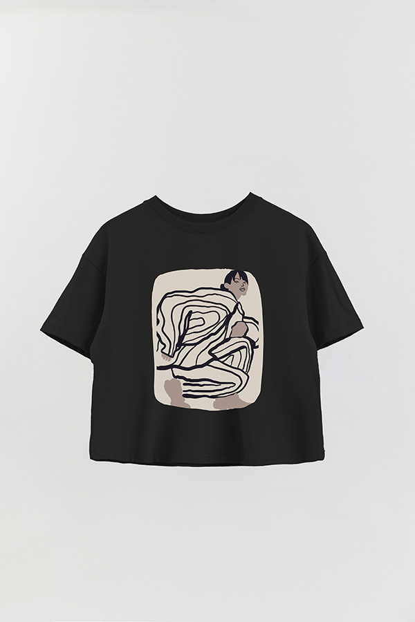 REMERA CROP ESTAMPADA ART 261