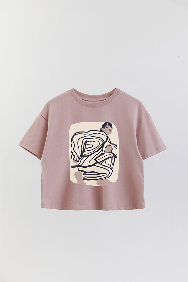 REMERA CROP ESTAMPADA ART 261