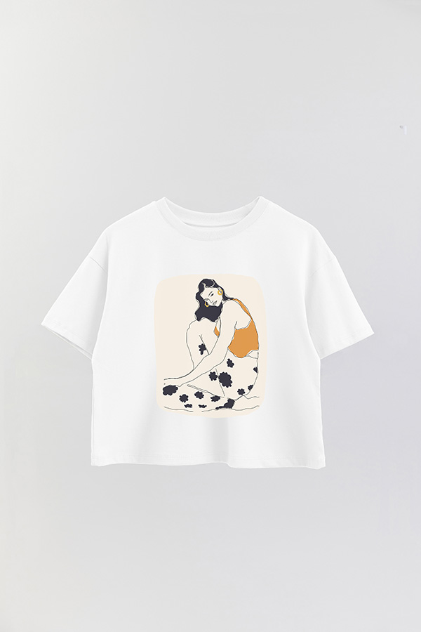 REMERA CROP ESTAMPADA ART 260
