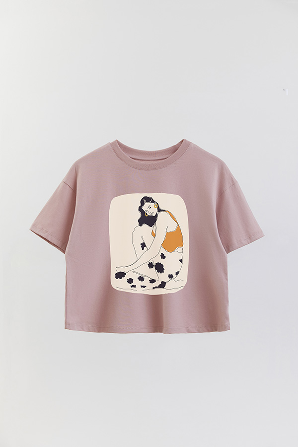 REMERA CROP ESTAMPADA ART 260