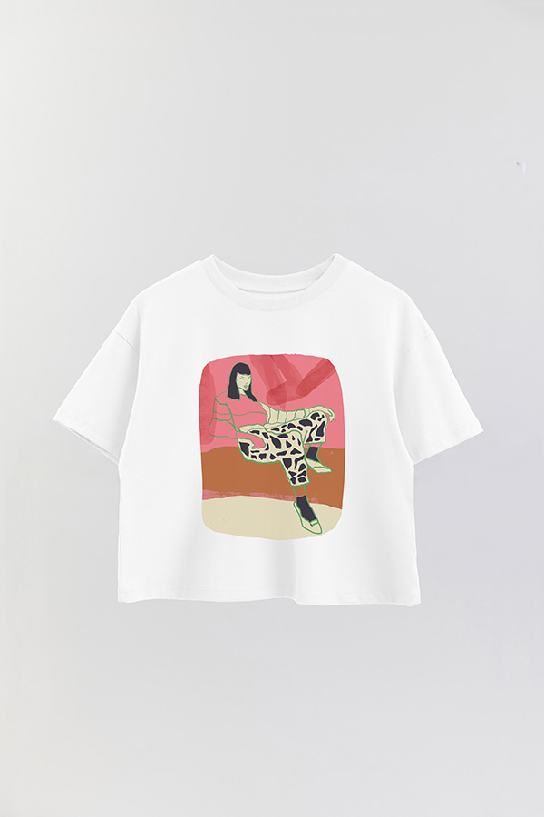 REMERA CROP ESTAMPADA ART 259